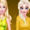 Barbie y Elsa se visten de amarillo en la pelota